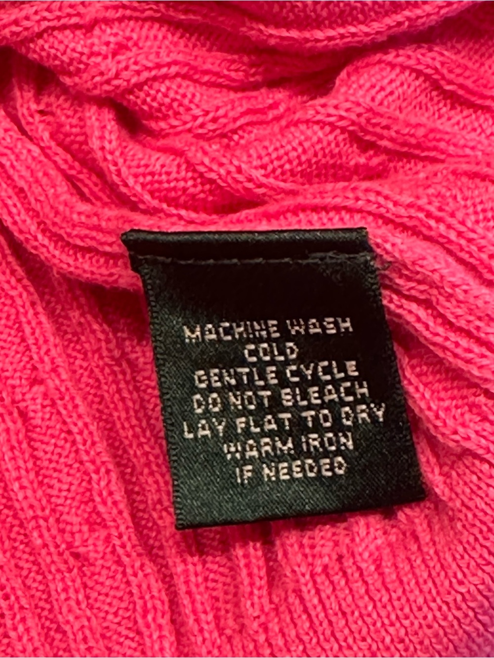 Ralph Lauren Hot Pink Cable-Knit Boatneck Sweater with Shoulder Buttons - Picture 6 of 6